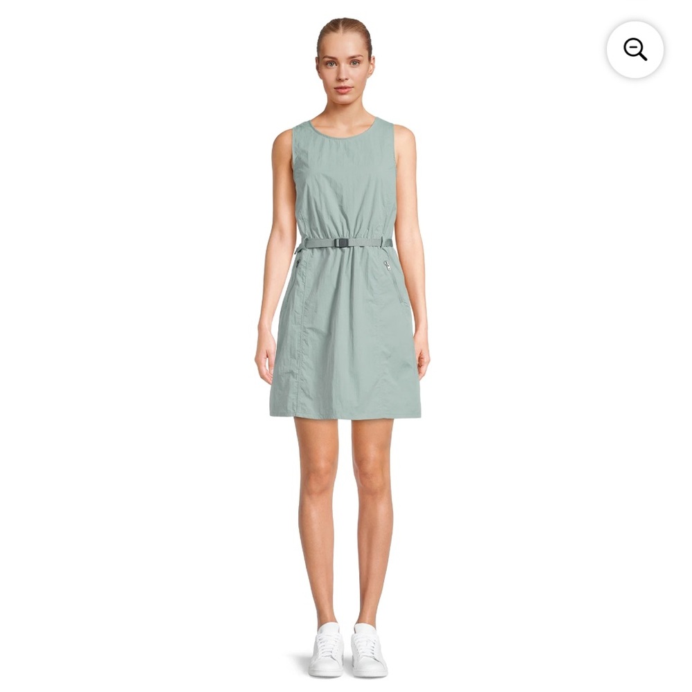 Nylon Sporty Mini Tank Dress with Belt- Small